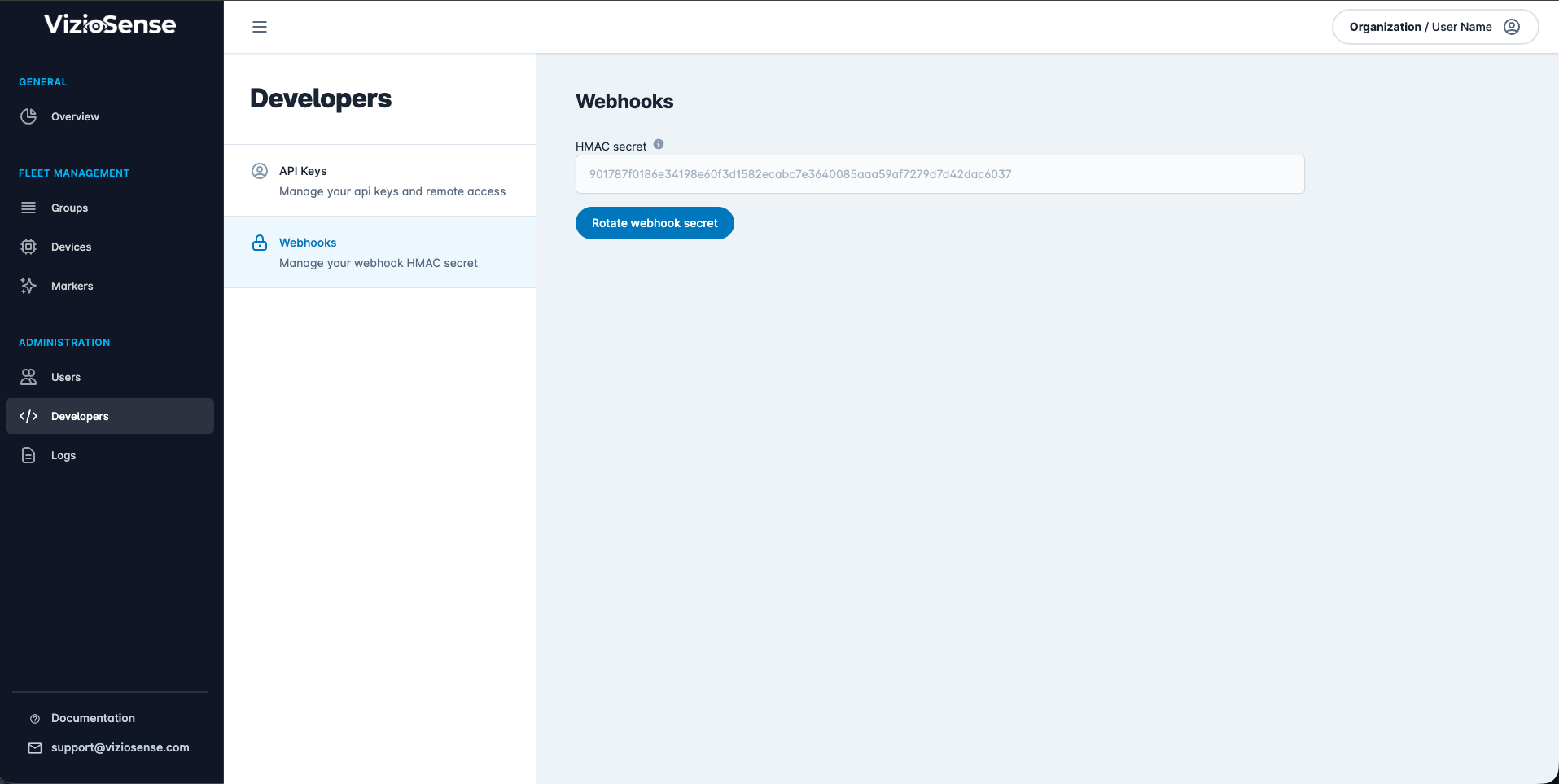 Webhook secret placement
