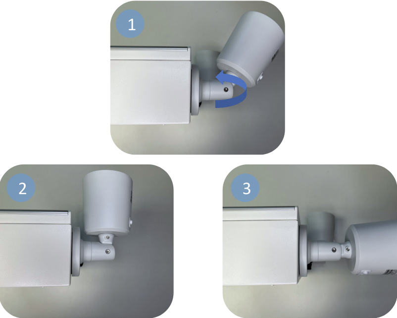 Configuration verticale de la caméra